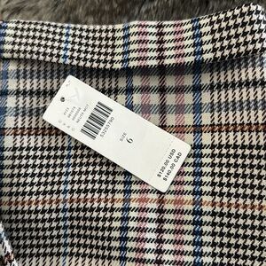 Anthropologie Plaid Cropped Trouser Pant